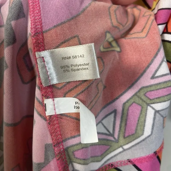 Muse Boston Proper Pink Orange‎ Geometric Shift Drop Waist Retro Dress 12 Light - Image 4