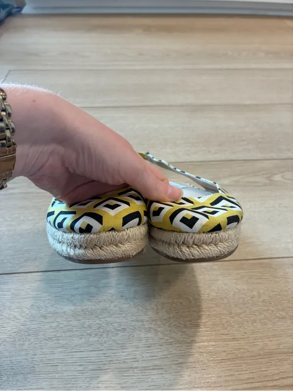 Diane Von Furstenberg Women’s Slingback Flat Espadrilles Yellow Size 7 - Image 5