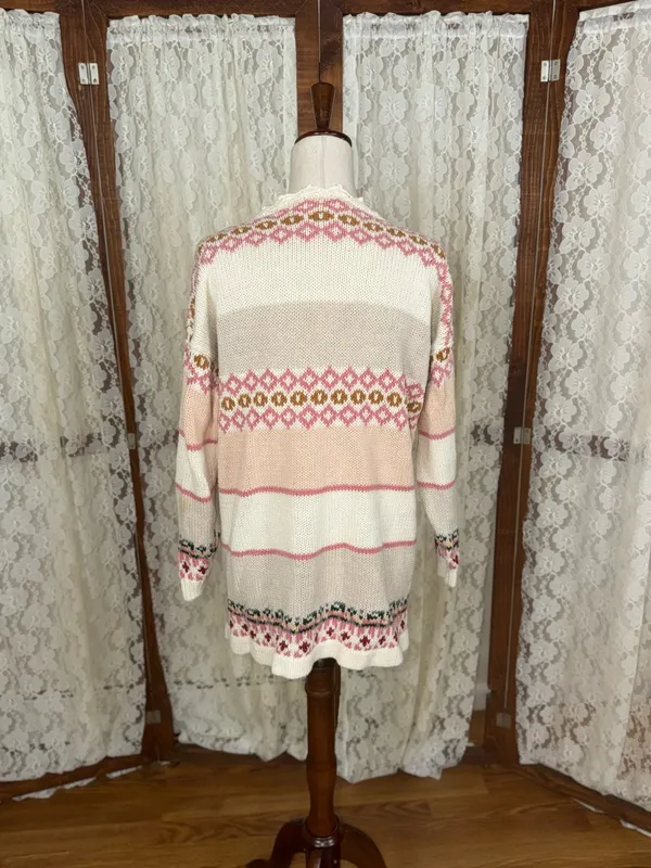 Pretty Vintage 90s Heirloom Collectible Ramie Cotton Tunic Sweater - Image 3