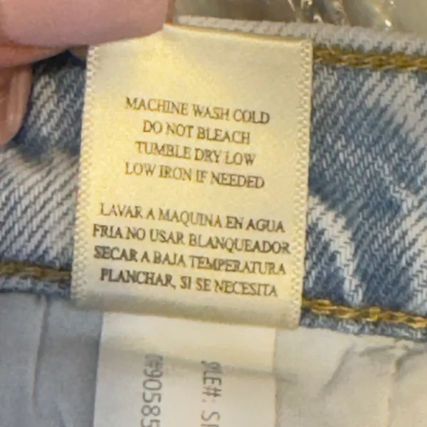 596 | Altar'd State Denim Wrap‎ Denim Skort Light Wash Button Front Women Medium - Image 9
