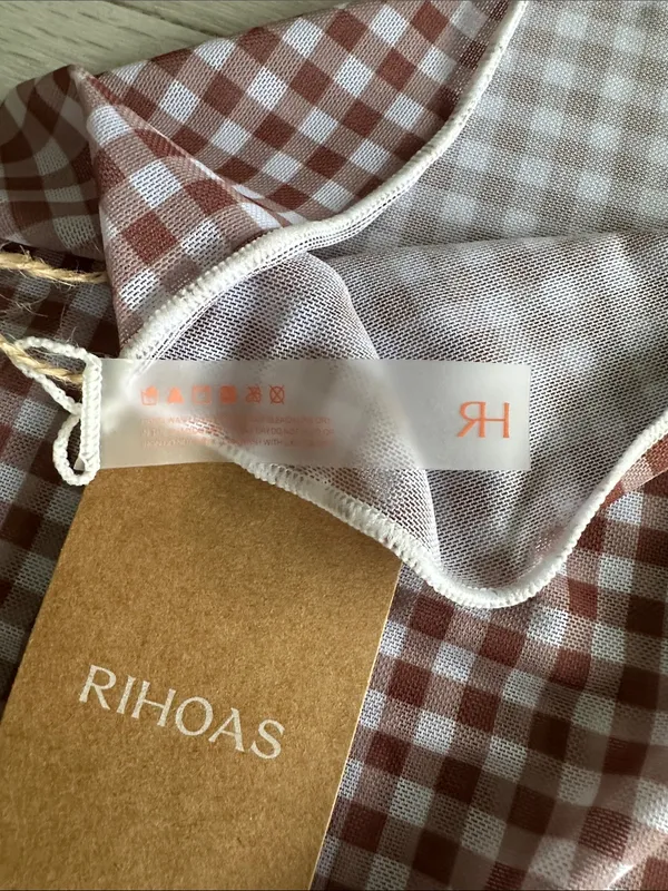 Rihoas Plaid Cover-Up Coffee One Size NWT IN PKG - Image 6