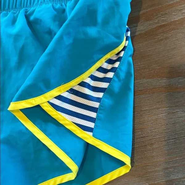 Nike Women's Athletic Shorts in Teal and‎ Yellow Dri-Fit - Image 3