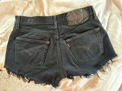 Levi's Black Denim Shorts - Image 3