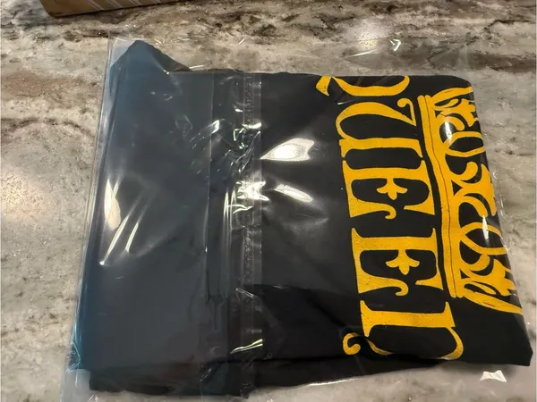 Next Level Apparel Black V-Neck Tee with Yellow Detail - Image 6