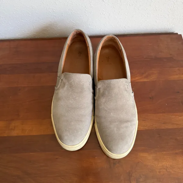 FRYE Ivy Slip On Gray Soft Suede Leather Slide On Sneaker Womens 8.5 Casual - Image 2