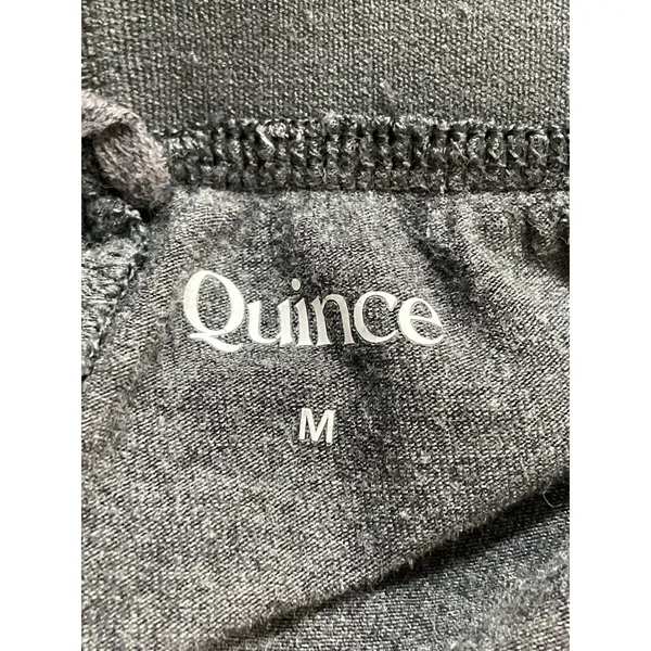 Quince Women's Gray High Rise Pull On Wide Leg Lounge Athletic Trousers Pants M - Image 5