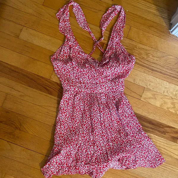 Red Floral Dress - Image 2