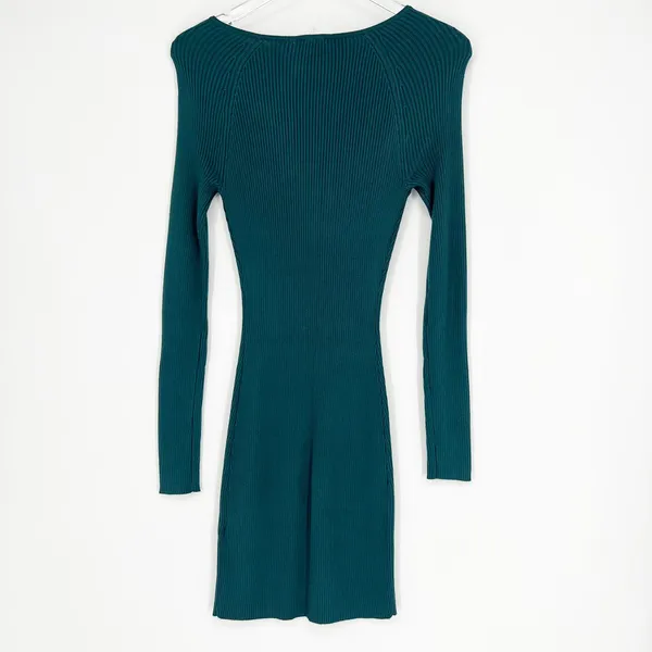 NWT Abercrombie‎ & Fitch Ribbed Dress Women's S Blue French Girl Style - Image 3