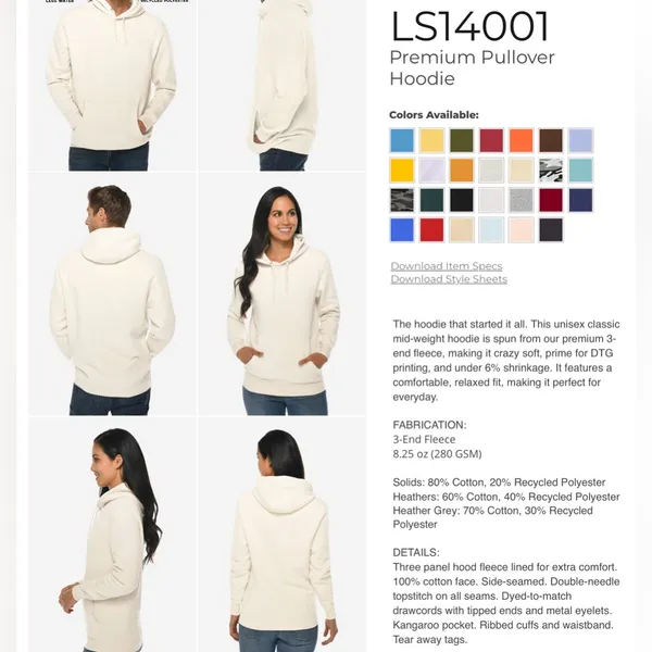Lane Seven Custom hoodie “Chasing Sunshine” Sandstone Size XL - Image 3