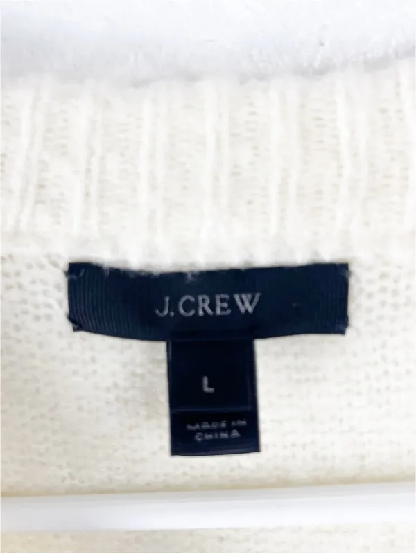 J. CREW Nordic Fair Isle Wool Blend Snowflake Sweater Size Large Boho Preppy - Image 3