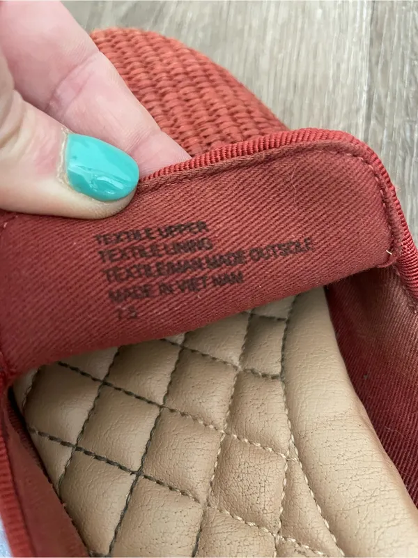 Birdies The Starling Raffia Loafer Flats Size 7.5 Red Rust Orange Slip On Shoes - Image 9