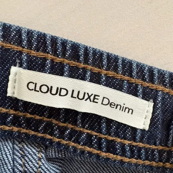 OAT New York Cloud Luxe Denim Wide Leg Drawstring Pants Dark Wash 4/27 - Image 7