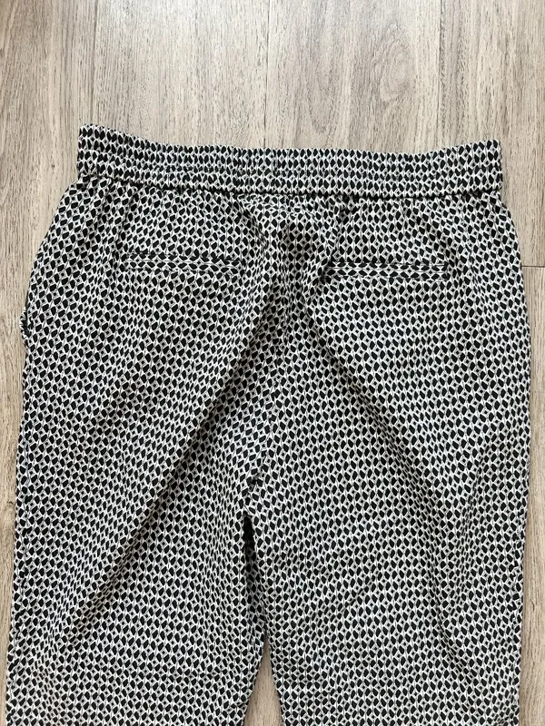 Anthropologie Larkin Jacquard Trouser Pants in Black Motif Size S - Image 10