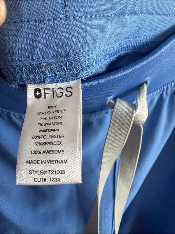Figs blue scrub pants size small - Image 4