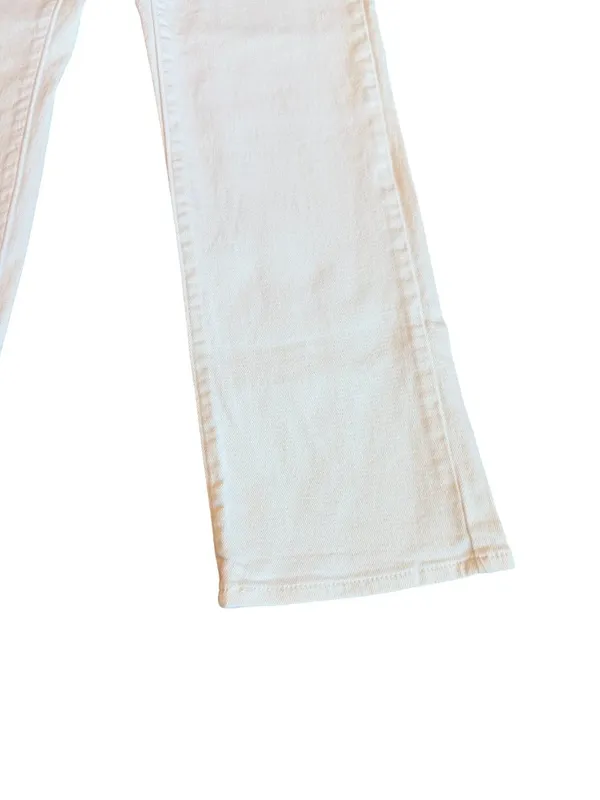 Levi's White Denim Jeans Classic Straight Casual Everyday Pants Size 28 Women's - Image 5