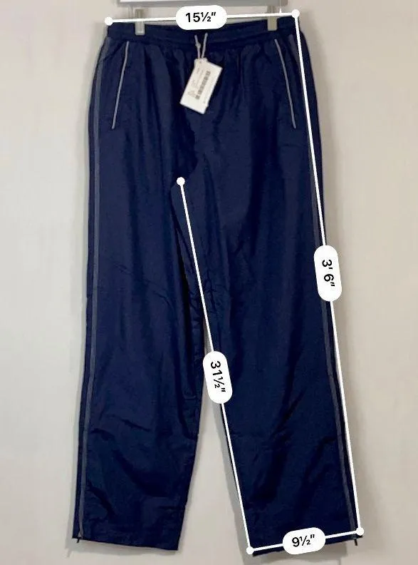 North End Women’s Casual Lined Windbreaker Pants Blue Grey Luster Size Large NWT - Image 6