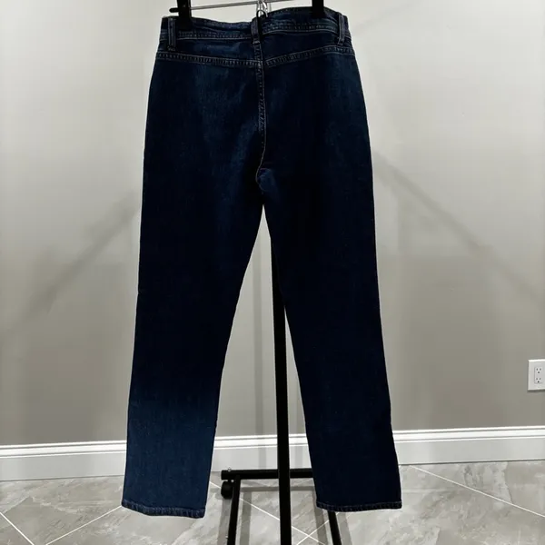 Reformation Julianna Exposed Zip Mid Rise Straight Leg Jeans in Mesa 28 - Image 7