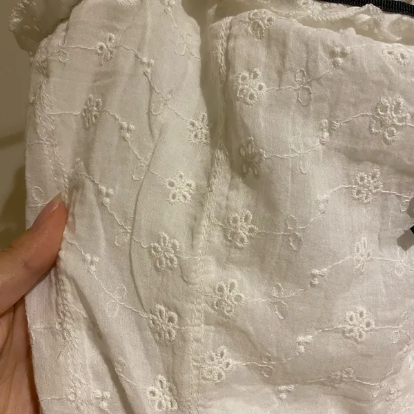 NWOT urban outfitters strapless white midi dress with eyelets - Image 9