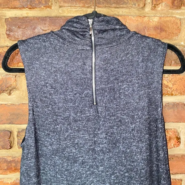 Philosophy Grey Space Dye Sleeveless Turtleneck Mini Dress Women's Size Large - Image 7
