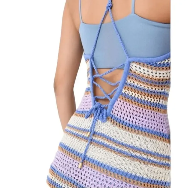 L*SPACE ALLEGRA KNIT DRESS Wildflower Crochet S - Image 4
