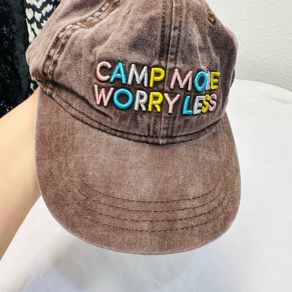 Brown Embroidered Cap - Image 5