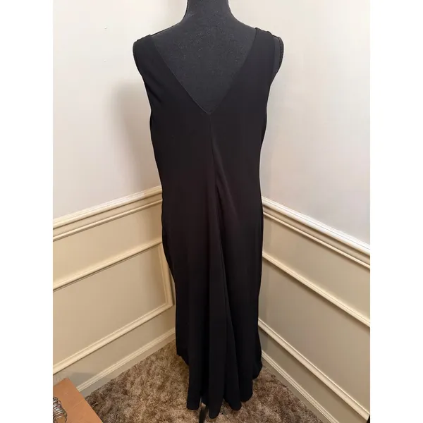 Vintage Onyx Nite Black Tie Cowl Neck Formal Evening Gown LBD Wedding Guest - Image 4