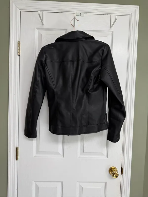 a.n.a Black Faux Leather Moto Jacket - Image 2