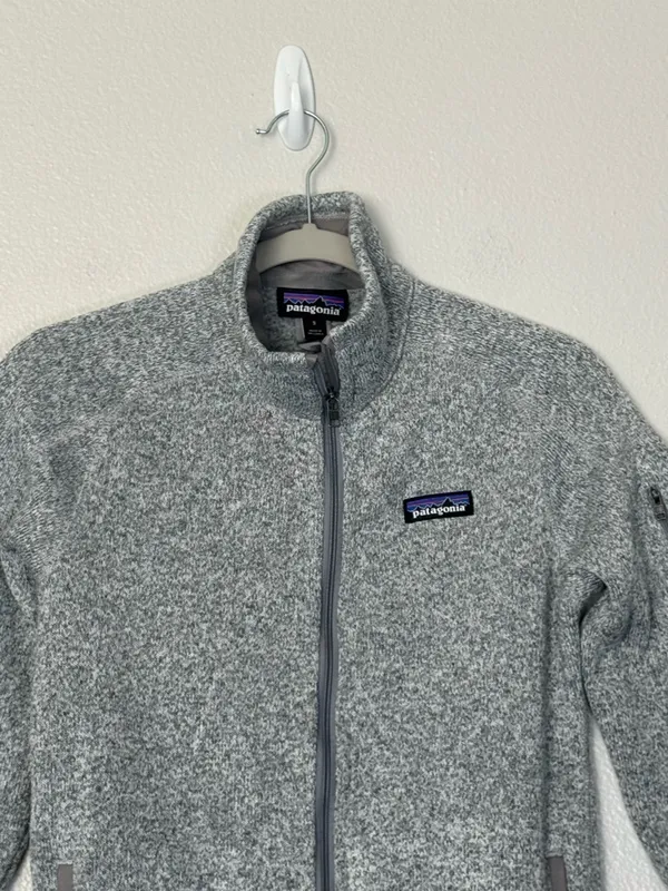Patagonia Gray Marked Better Sweater Full Zip Fleece Jacket Size Small - Image 3