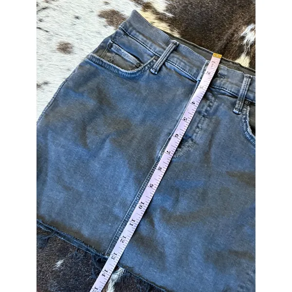 Mother Denim High Waist Mini Skirt In Sexy Just Walked Into Town Size 24 - Image 9