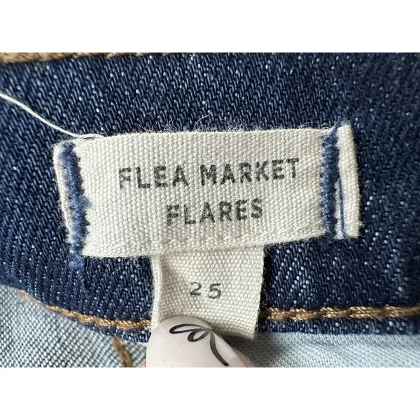 Madewell Flea Market Flares High Rise Button‎ Fly Raw Hem Jeans 25 Boho Summer - Image 7