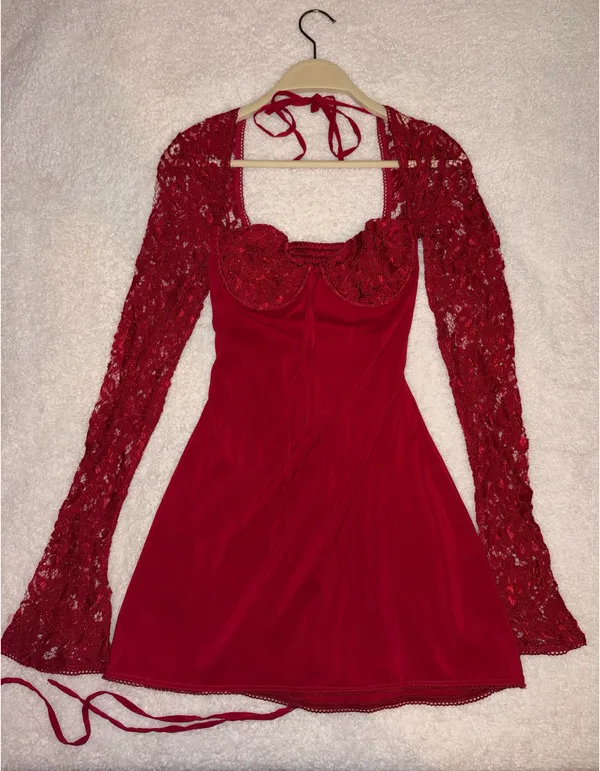 Babyboo Mini Dress Red - Image 4