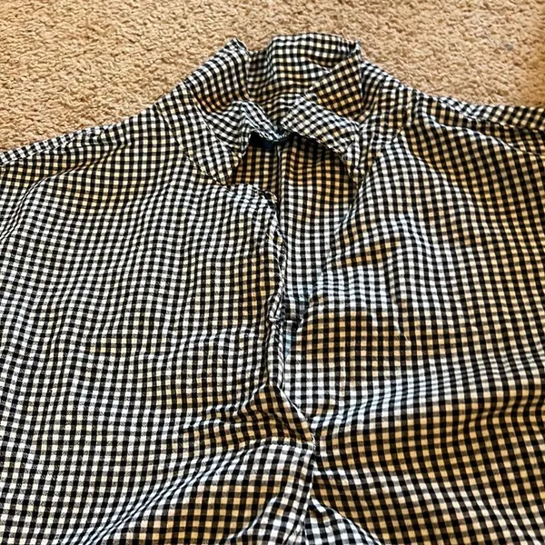 Madewell medium black and‎ white plaid blouse - Image 5
