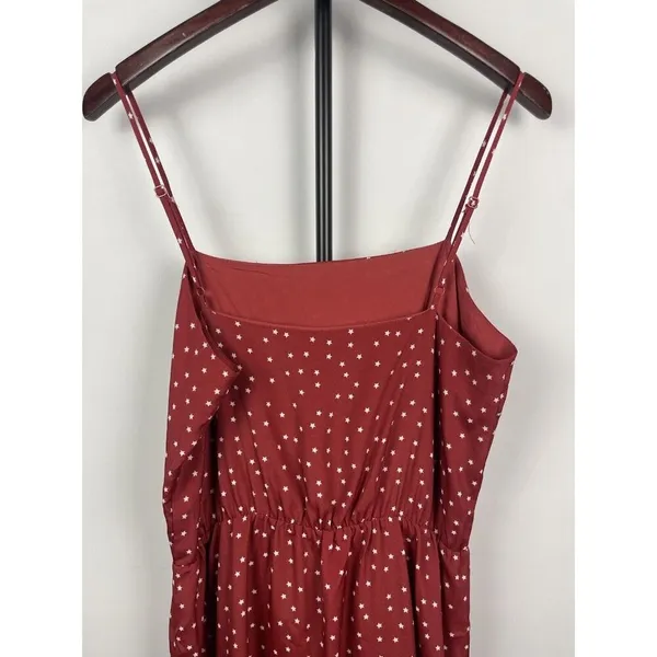 Lovers + Friends Rust Red Basil Mini Star Novelty Print Ruffle Hem Dress‎ Size M - Image 7