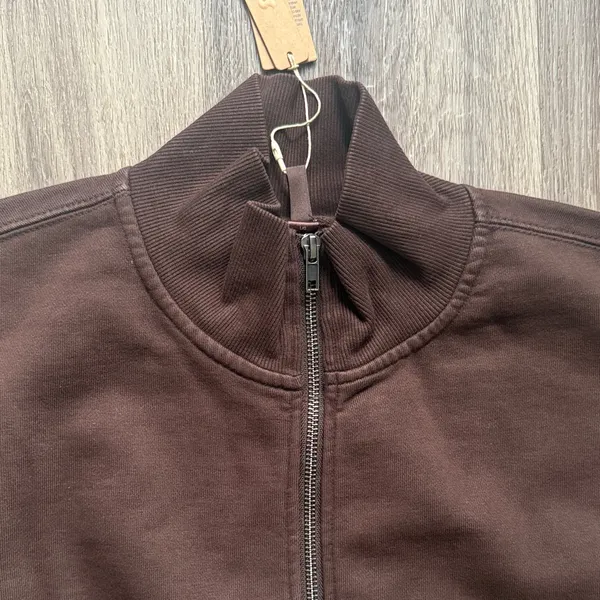 SKIMS Espresso Boyfriend Fleece Slouchy Half Zip Pullover Oversized Comfy - Image 3