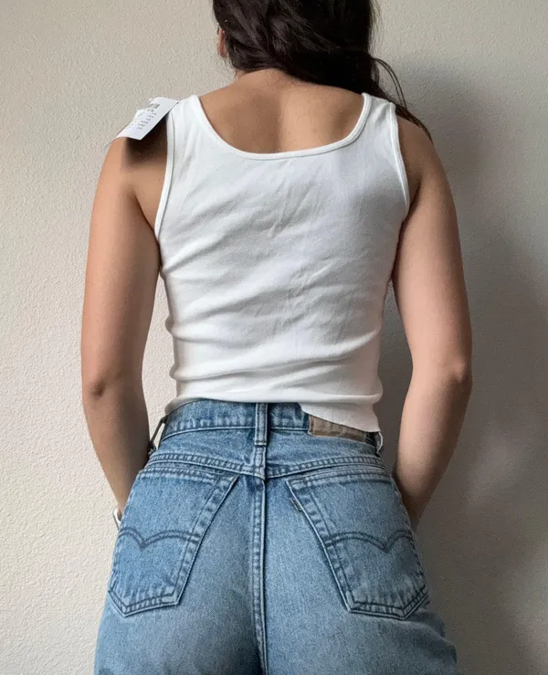 Brandy Melville NWT Sheena Crop Tank in White - Image 2