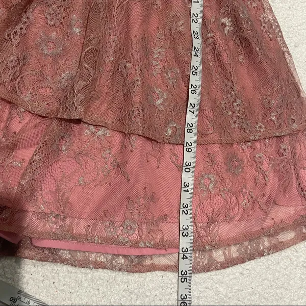 Lovers + Friends Rayna Mini Dress Metallic Rose‎ Large Coquette Romantic - Image 14