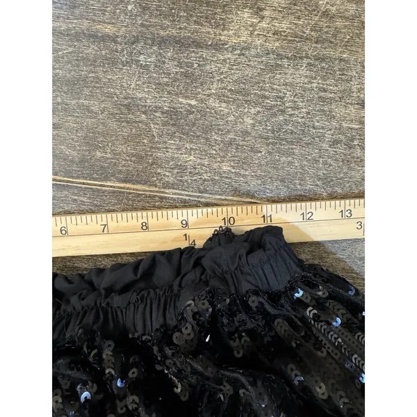 Nichole Lynel The‎ Label Mini skirt sequin bubble black Size Large Glam Cocktail - Image 10