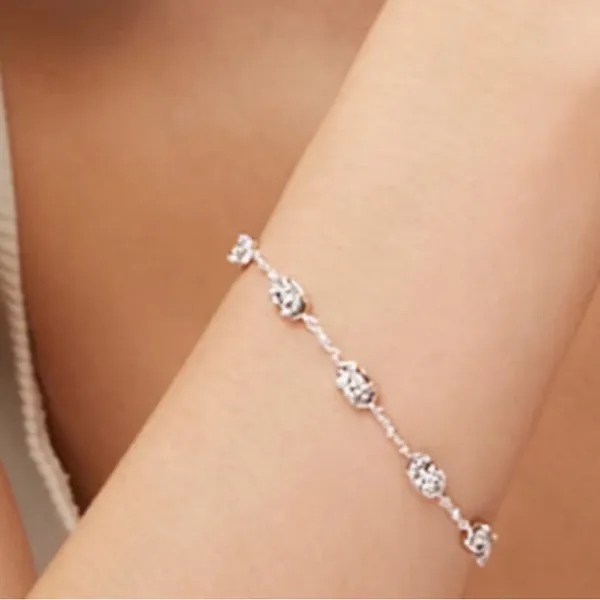 New Kendra Scott Emilie Silver Chain Bracelet in Platinum Drusy - Image 2