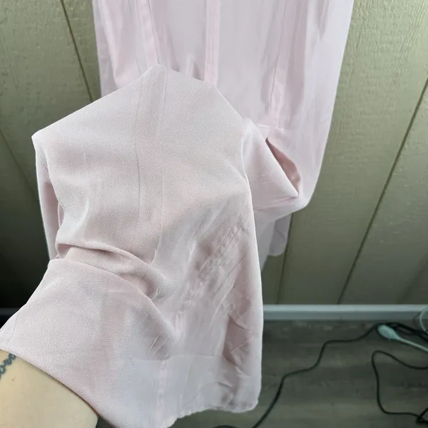 NEW By Anthropologie Modern Sheer Midi Dress Womens 12 Violet Ice Pink Romantic - Image 4