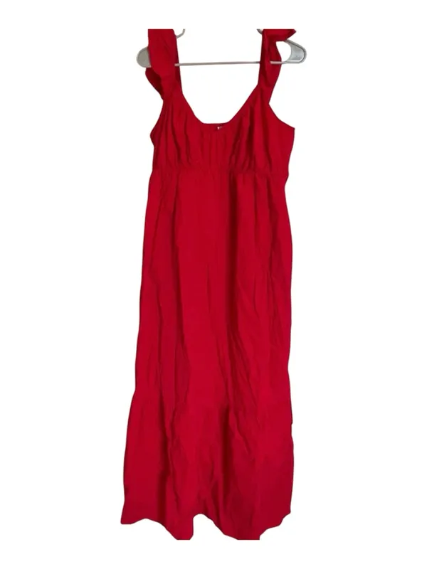 Universal Threads Red Ruffle Strap Maxi Dress – Size L - Image 2