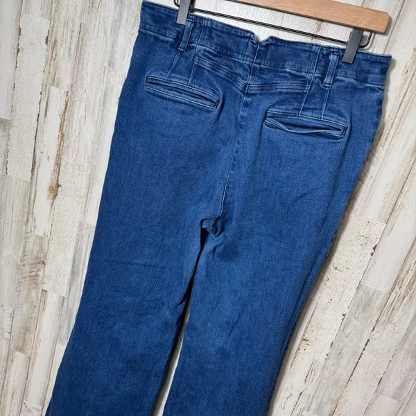 Maeve Anthropologie Bohemian High Rise Tailored Flare Jeans Medium Wash‎ Size 32 - Image 2