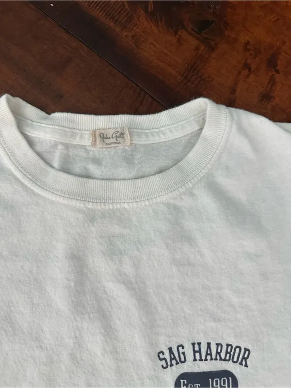 John Galt/Brandy Melville Sag Harbor White Tee - Image 3