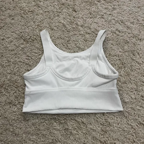 Aerie Offline By White Ribbed Sport Bra Size Medium - Image 2