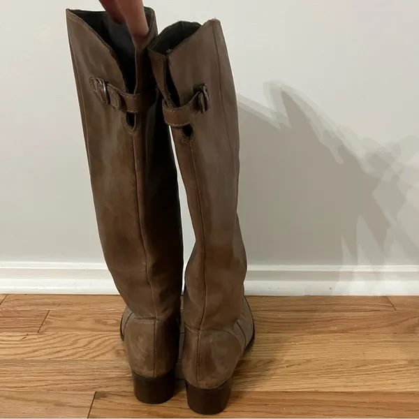 Soft Surroundings Rio Grande Tan Genuine Leather Boots Size 8W - Image 8