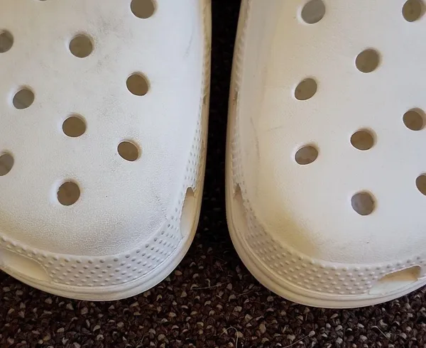 White Crocs Size 11 - Image 2
