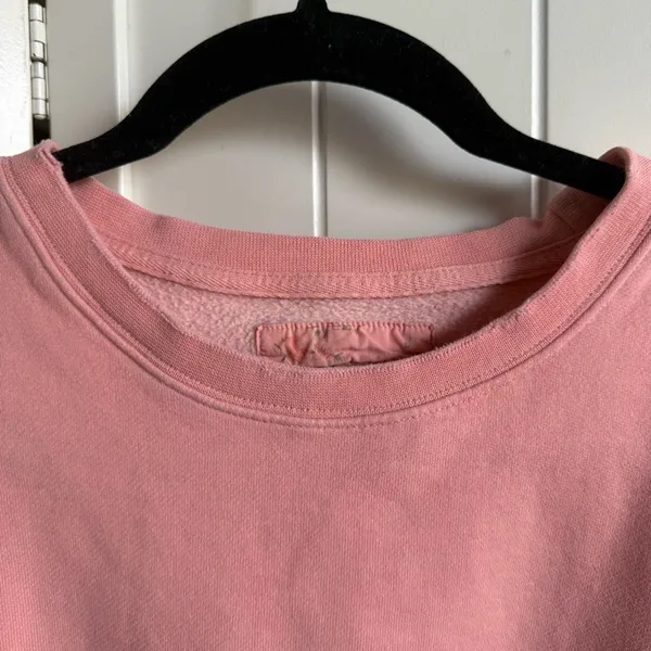 American Eagle Outfitters‎ Pink Sweatshirt Crewneck Cropped Length Small Womens - Image 4