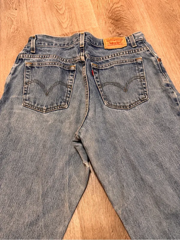Levi’s 550 Relaxed Tapered Denim Blue Jeans Women’s 12 - Image 3