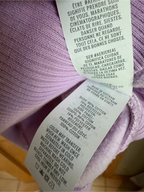 Aerie Très Chic Keyhole Oversized Sweatshirt Women’s XL NWT Icy Lavender - Image 9