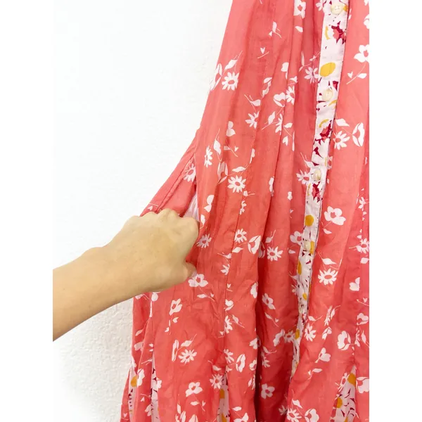 Anthropologie Maeve Halter Open-Back Godet Midi Shirt Dress Mixed Floral Boho - Image 8