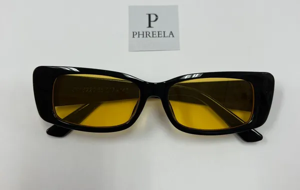 Retro Style Rectangle Sunglasses With Yellow Lenses/ Yellow Lenses Sunglasses - Image 5